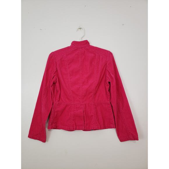 (O5) Y2K Liz Claiborne Womens Jacket Size XSP Corduroy Pink Cottagecore Office - Picture 4 of 8